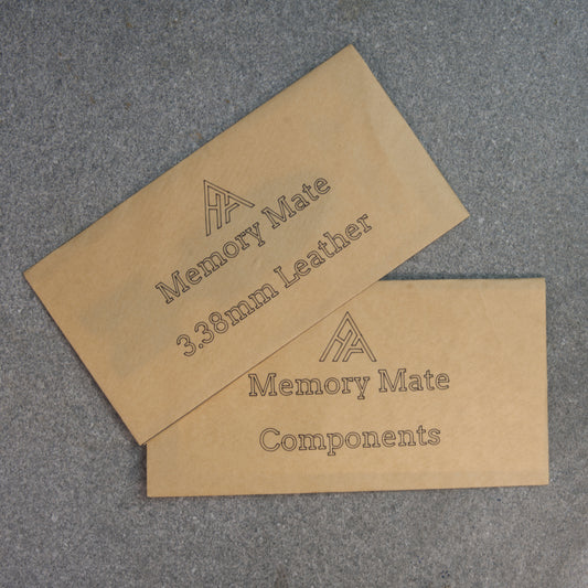 Memory Mate Envelopes containing leather and components